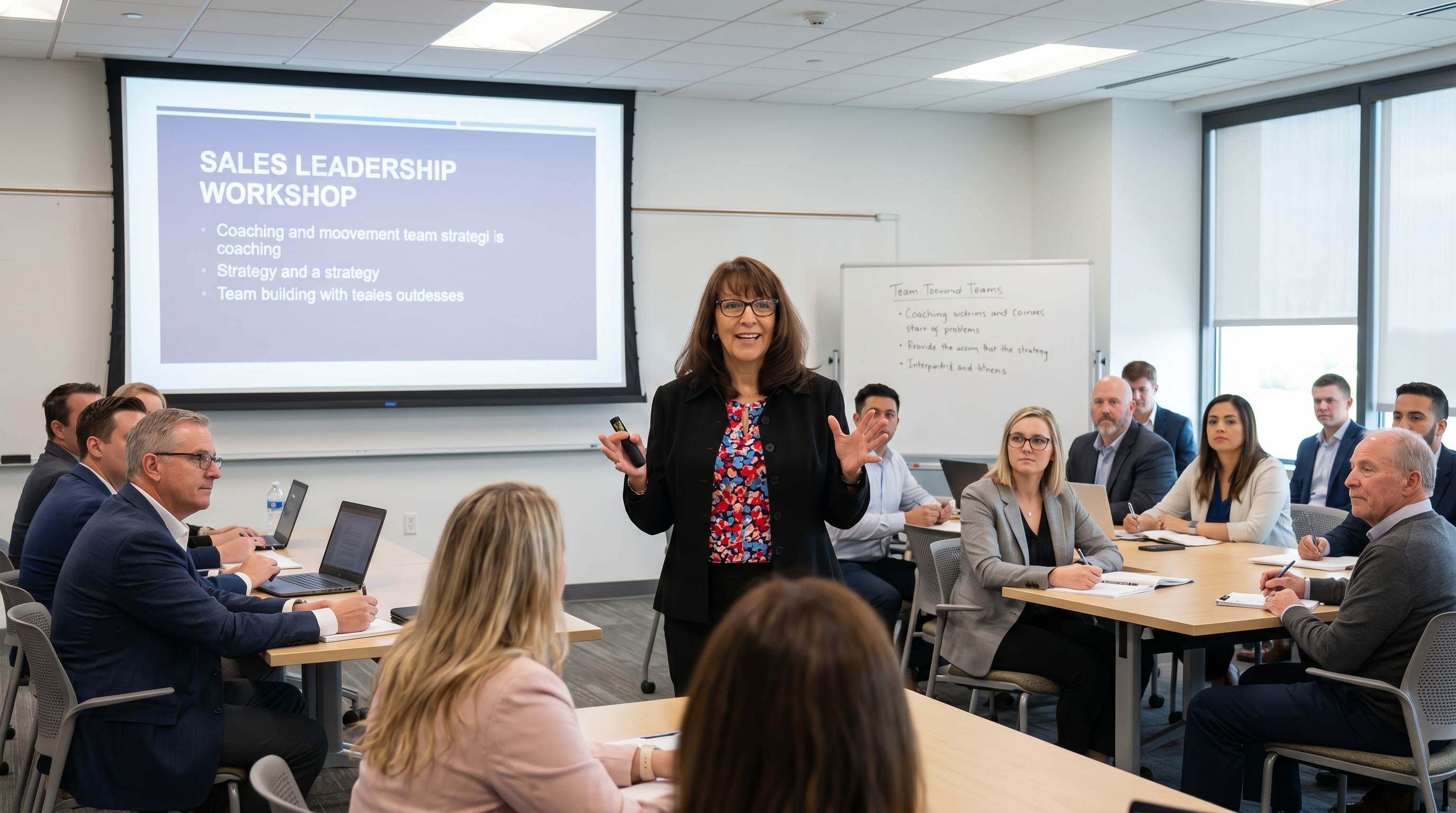 Sales leadership training session